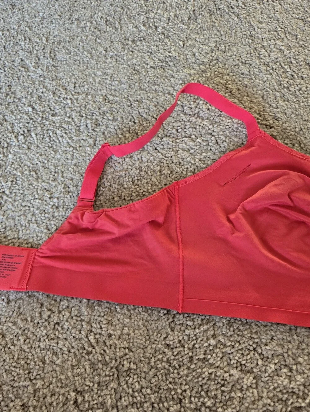 Soma Enbliss Luxe‎ Lace Back Bralette Red Adjustable Wireless Bra Womens Size XL